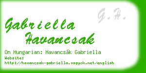 gabriella havancsak business card